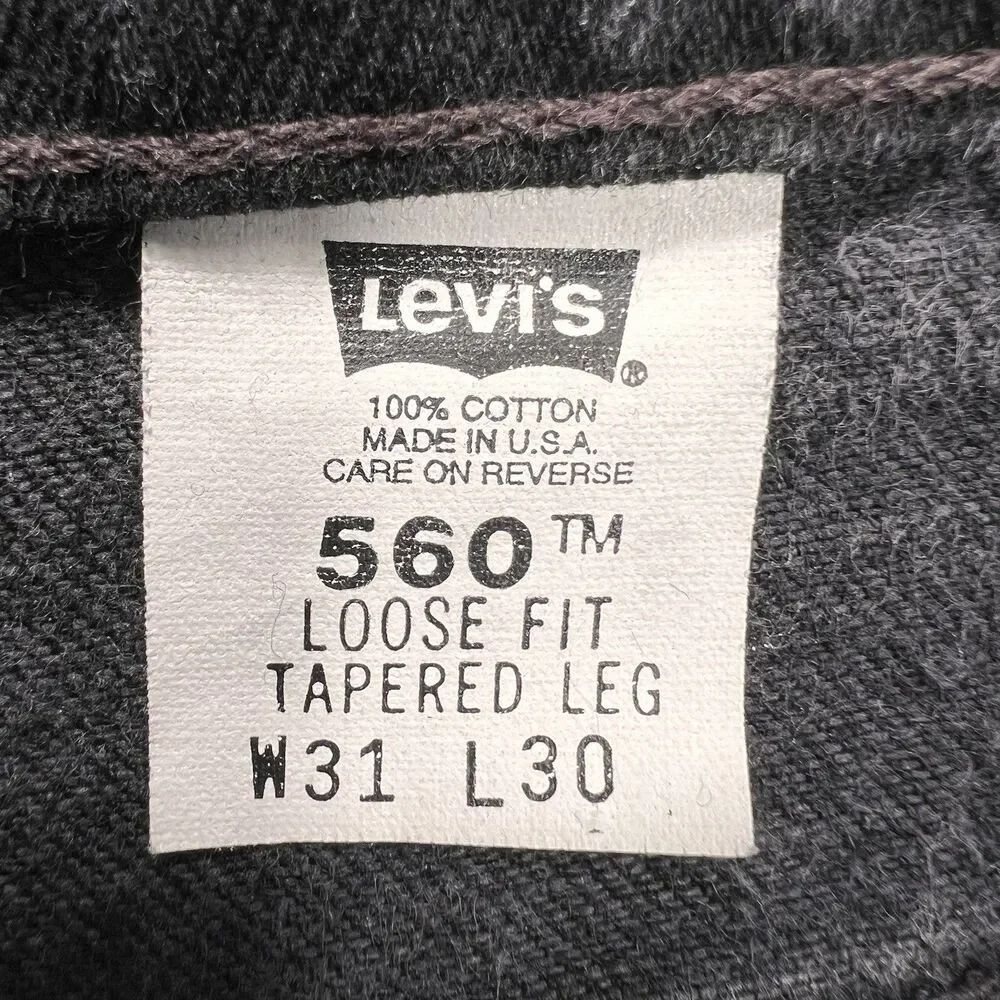 VTG Levi’s 560 Loose Jeans Men’s‎ 31x30 (Actual 30x30) USA 90s Streetwear Grunge